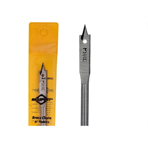 Broca Chata Madeira Brasfort 3/8'' - 8042