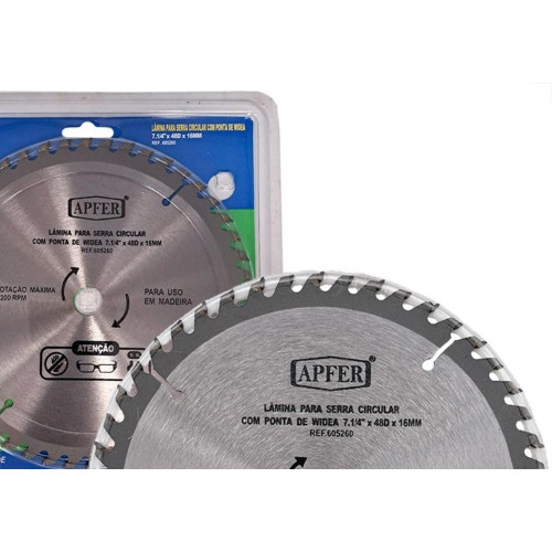 Serra Circular Widea Apfer 7.1/4''X 48 Dentes X 16Mm