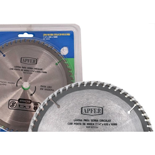 Serra Circular Widea Apfer 7.1/4''X 60 Dentes X 16Mm
