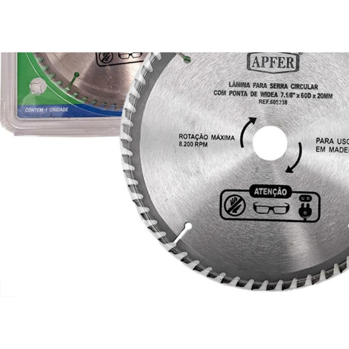 Serra Circular Widea Apfer 7.1/8''X 60 Dentes X 20Mm