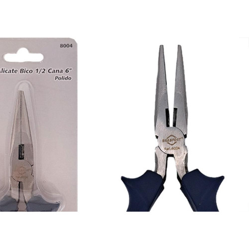 Alicate Bico Meia Cana Brasfort 6'' Profissional Polido - 8004