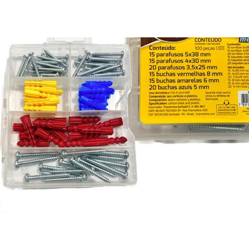 Kit Tramontina Maleta Com Parafusos E Buchas - 43505/002