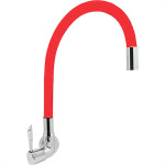 Torneira Gourmet Flex Parede Bica Movel Metal Metrox Vermelha Cromada - C-72 - 1/4 Volta