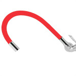 Torneira Gourmet Flex Parede Bica Movel Metal Metrox Vermelha Cromada - C-72 - 1/4 Volta
