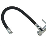 Torneira Gourmet Flex Parede Bica Movel Metal Metrox Black Cromada - C-60 - 1/4 Volta