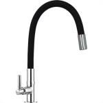 Torneira Gourmet Flex Mesa Bica Movel Metal Metrox Black Cromada - C-72 - 1/4 Volta