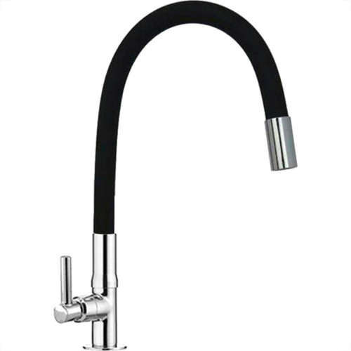Torneira Gourmet Flex Mesa Bica Movel Metal Metrox Black Cromada - C-72 - 1/4 Volta