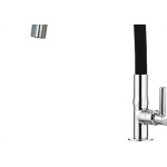 Torneira Gourmet Flex Mesa Bica Movel Metal Metrox Black Cromada - C-72 - 1/4 Volta