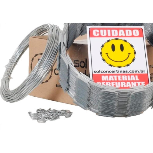 Cerca Perimetral Kit Sol Galvanizada 30Cm X 10M