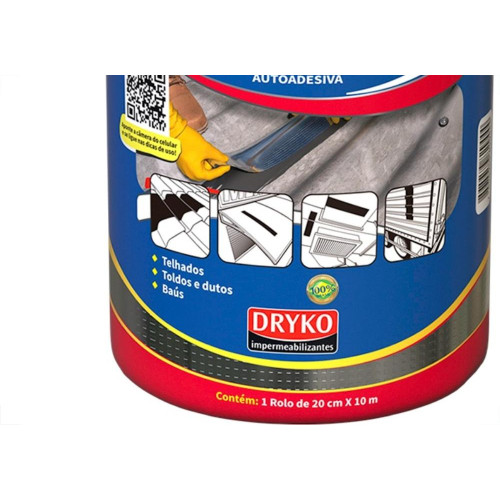 Fita Multiuso Dryko Vedatudo Aluminio 20Cm X 10M