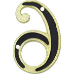 Numero Residencial Colonial Luxo Metal Thompson No.6