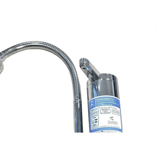 Torneira Bica Movel Filtro Abs Parede Metrox Gourmet Flex - C-72 - Cromada - 1/4 Volta