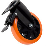 Rodizio Colson Base Giratoria Com Freio 6'' Laranja