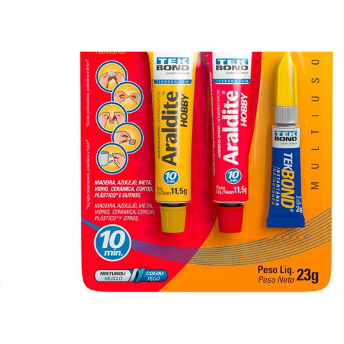 Araldite Tekbond Epoxi Hobby 23,4G + Cola Instantanea 2G
