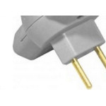 Pino 3 Saidas Tramontina 2 Polos 10A. Cinza - Kit C/10 Pecas