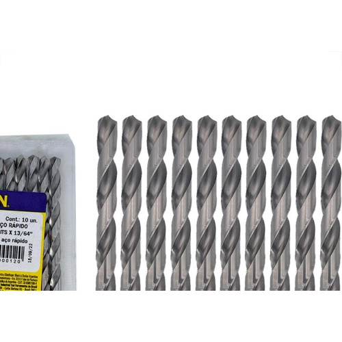 Broca Aco Rapido Irwin   13/64'' - Kit C/10 Pecas