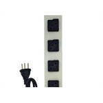 Filtro Linha Fiolux 5 Tomadas 2 Polos + Terra Espacadas Com Interruptor E Fusivel Bivolt Branco