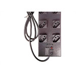Filtro Linha Fiolux 10 Tomadas 2 Polos + Terra Espacadas Com Interruptor E Fusivel Bivolt Preto