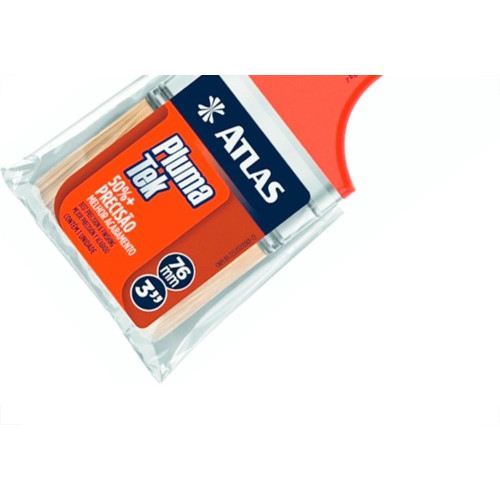 Pincel Trincha Pintura Atlas Plumatek At315 Tam.G 3'' - Kit C/12 Pecas