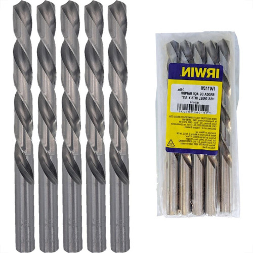 Broca Aco Rapido Irwin   3/8'' - Kit C/5 Pecas