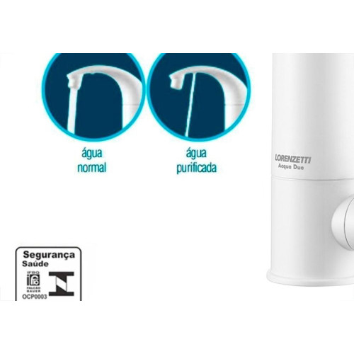 Torneira Bica Movel Filtro Abs Mesa Lorenzetti Acquadue Branca
