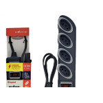 Filtro Linha Daneva Breaker 4 Tomadas 2P+T Com Chave Disjuntora Bivolt Grafite - Dn1646