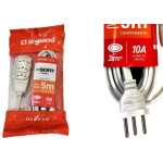 Extensao Daneva Sort 2 Polos + Terra Pp 0,75Mm Gelo - 5M - 1780