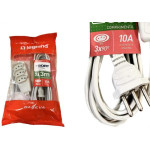Extensao Daneva Sort 2 Polos + Terra Pp 0,75Mm Gelo - 3M - 1779