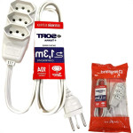 Extensao Daneva Sort 2 Polos + Terra Pp 0,75Mm Gelo - 1,3M - 1791