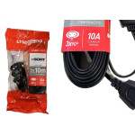 Extensao Daneva Sort 2 Polos Paralela 0,75Mm Preta - 10M - 1657