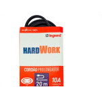 Extensao Daneva Pp Hard Work 2 Polos 10A. 1,5Mm Preta - 20M - Dn1530