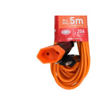 Extensao Daneva Pp Hard Work 2 Polos 20A. 2,5Mm Laranja - 5M