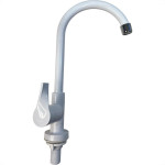 Torneira Bica Movel Pia Mesa Abs Herc Twist Branca 2950 - 1/4 De Volta