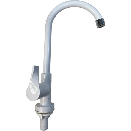 Torneira Bica Movel Pia Mesa Abs Herc Twist Branca 2950 - 1/4 De Volta