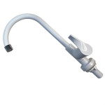 Torneira Bica Movel Pia Mesa Abs Herc Twist Branca 2950 - 1/4 De Volta