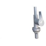 Torneira Bica Movel Pia Mesa Abs Herc Twist Branca 2950 - 1/4 De Volta