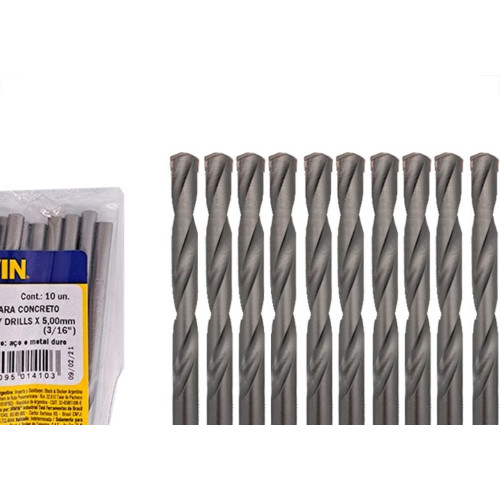 Broca Widea Irwin 5 Mm - 3/16'' - Kit C/10 Pecas
