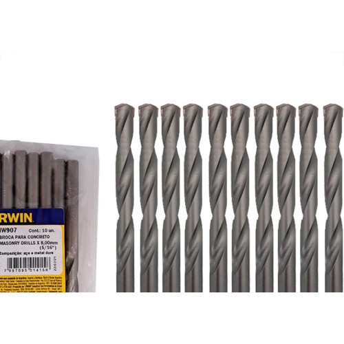Broca Widea Irwin 8 Mm - 5/16'' - Kit C/10 Pecas