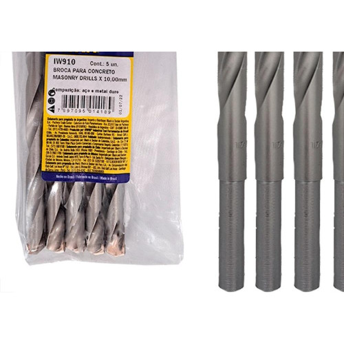 Broca Widea Irwin 10 Mm - Kit C/5 Pecas