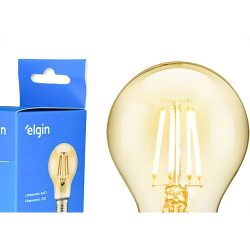 Lampada Filamento De Led Elgin A60 - 4W. 300Lm 2200K E-27 Bivolt