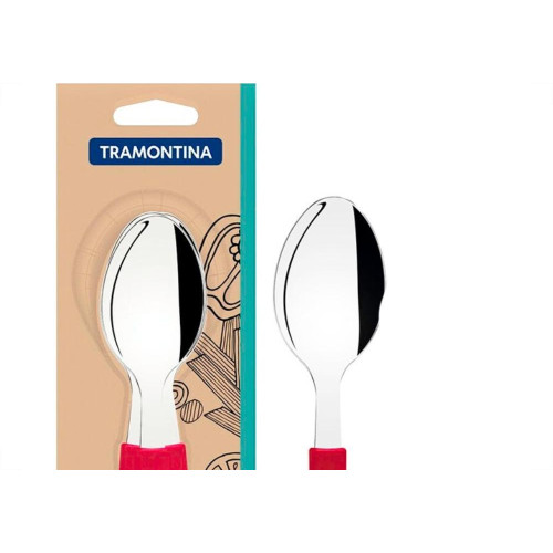 Talher Tramontina Colher De Mesa Leme Cabo Vermelho 3 Pecas - 23183/370