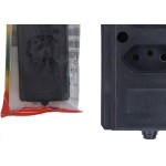 Tomada Barra Interneed 2 Polos +Terra Preta 10A. Dupla