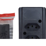 Tomada Barra Interneed 2 Polos +Terra Preta 10A. Dupla