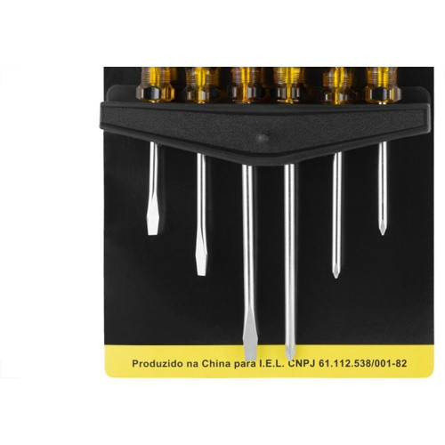 Chave Fenda/Phillips Eda Jogo Com 6 Pecas Com Suporte - 7Pz