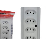 Tomada Barra Interneed 2 Polos +Terra Branca 10A. Quintupla
