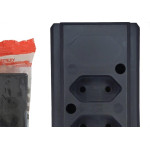 Tomada Barra Interneed 2 Polos Preta 10A. Dupla