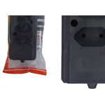 Tomada Barra Interneed 2 Polos Preta 10A. Tripla