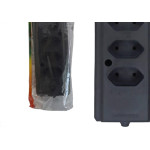 Tomada Barra Interneed 2 Polos Preta 10A. Quintupla