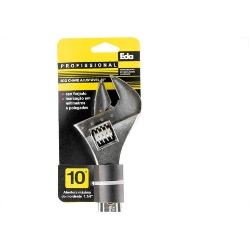 Chave Inglesa Ajustavel Eda Profissional - 10'' - 2Gq