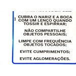 Placa Look 20X30Cm (Prevencao Covid-19) - Kit C/5 Pecas